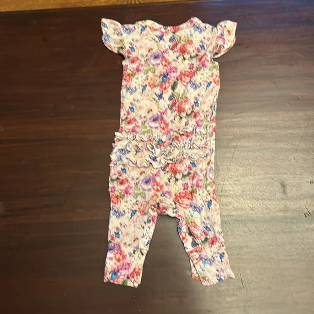 Posh Peanut floral super soft onesie see measurements